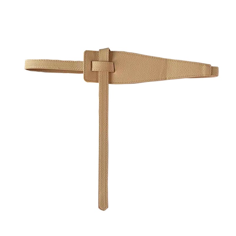 Womens Fashion Belt for Sweaters and Coats Khaki - Image 1