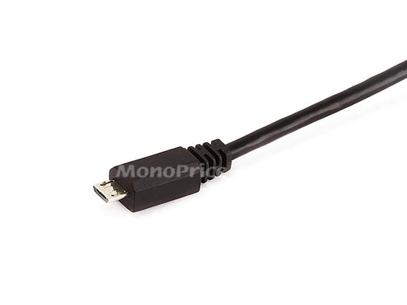 Monoprice 105138 15ft Micro USB / Micro-B 2.0 A Male to 5pin Male 28/28AWG Cable compatible with Samsung Galaxy , Note , Android, LG , HTC One,Nexus, Tablets and More!, Black - Image 3