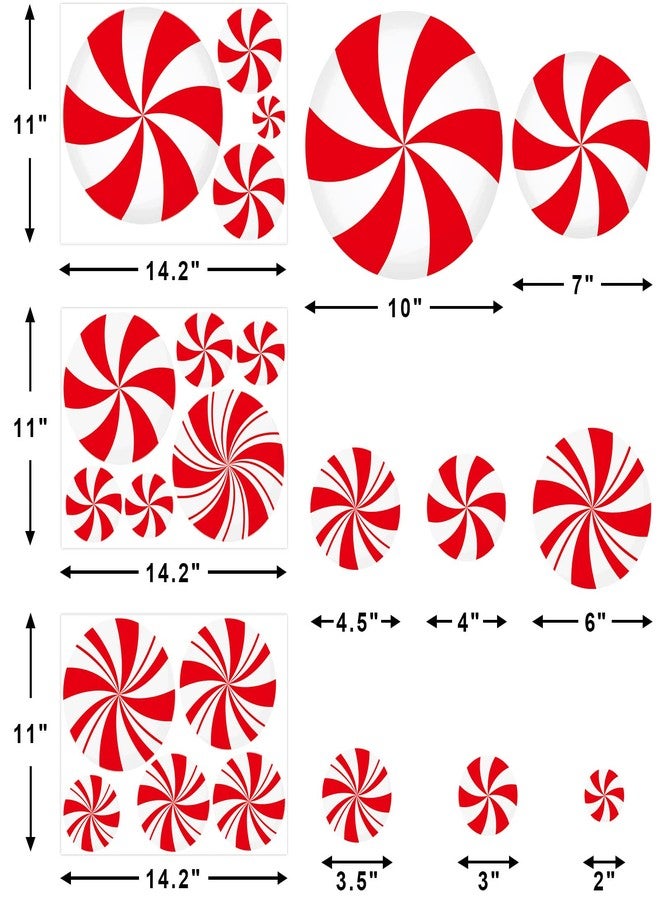 Ceiba Tree Peppermint Floor Decals Self-Adhesive Christmas Stickers for Holiday Parties, Classrooms, Events & Garage Decoration 36pcs - Image 4