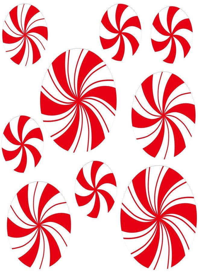 Ceiba Tree Peppermint Floor Decals Self-Adhesive Christmas Stickers for Holiday Parties, Classrooms, Events & Garage Decoration 36pcs - Image 1