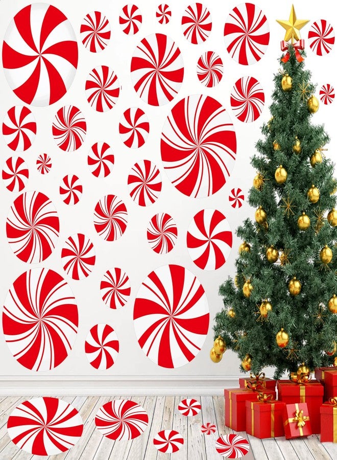 Ceiba Tree Peppermint Floor Decals Self-Adhesive Christmas Stickers for Holiday Parties, Classrooms, Events & Garage Decoration 36pcs - Image 5