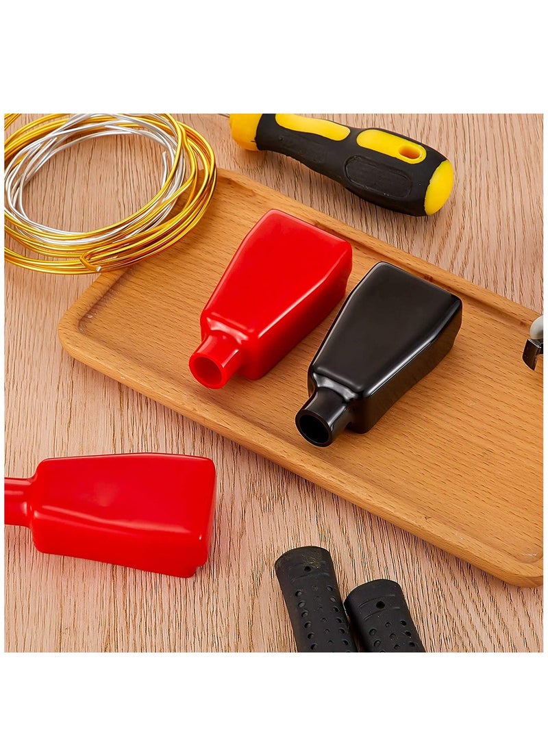 Generic Battery Terminal Covers Battery Terminal Insulating Protector Sleeves Positive and Negative Cable Covers in Red and Black for Boat Cars (4 Pcs) - Image 4