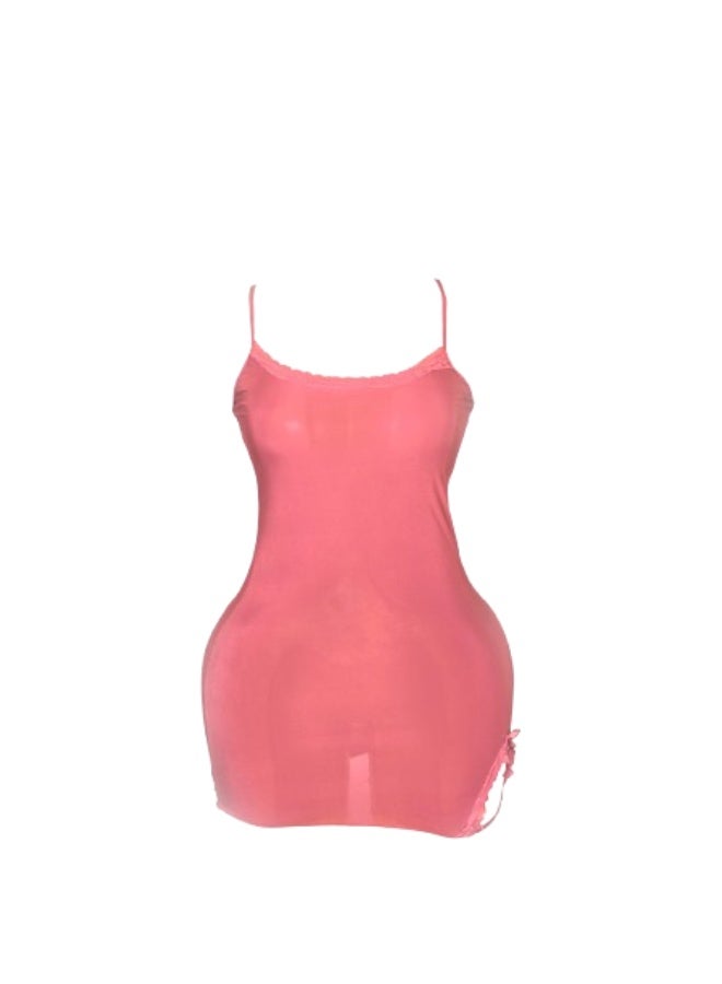 WARD Women's Baby Doll Short Dress Made from Soft  with a Side Split - Image 3