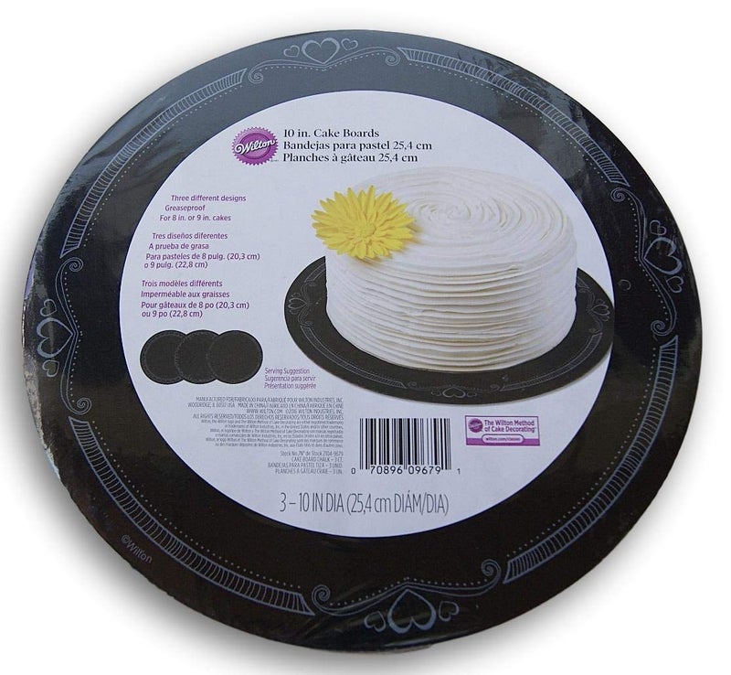 Wilton 10 Inch Cake Boards for 8 or 9 Inch Cakes  3 Count - Image 1