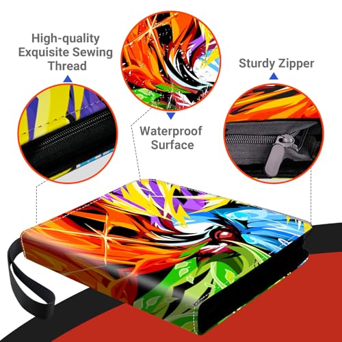 FARICHE Trading Card Binder for TCG Cards, 4-Pocket Portable Card Collector Ablum Holder Book Fits 400 Cards with 50 Removable Sleeve, Waterproof Card Binder Display Storage Carrying Cases for TCG-Ball - Image 2