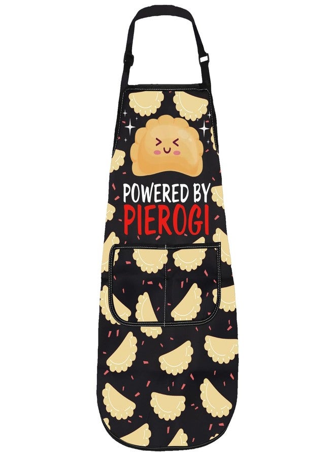 Gzrlyf Powered By Pierogi Apron Polish Dumplings Apron Polish Pierogi Gifts for Pierogi Lover Maker Cooking Kitchen Apron (PIEROGI apron) - Image 1