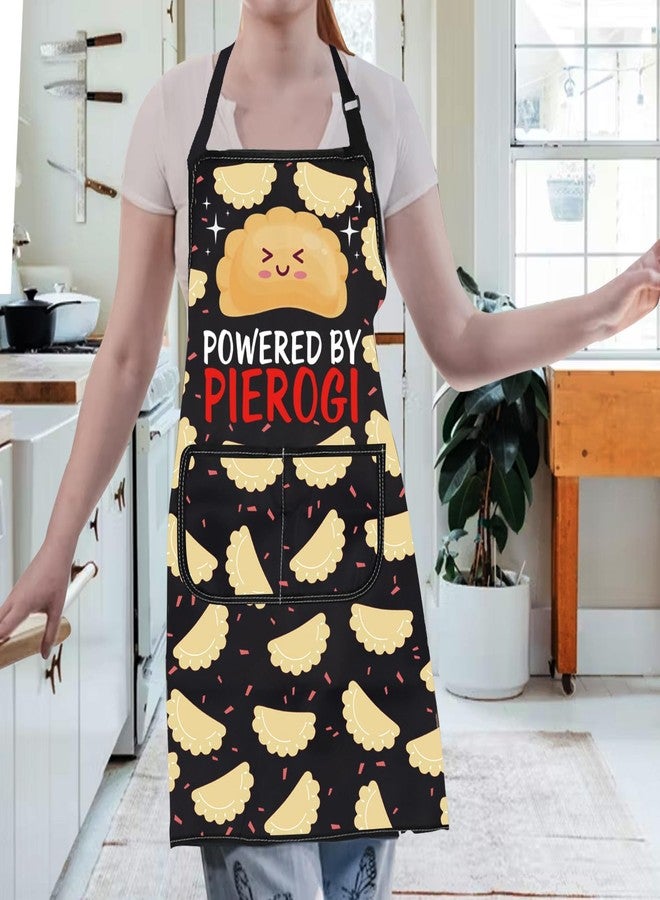 Gzrlyf Powered By Pierogi Apron Polish Dumplings Apron Polish Pierogi Gifts for Pierogi Lover Maker Cooking Kitchen Apron (PIEROGI apron) - Image 5