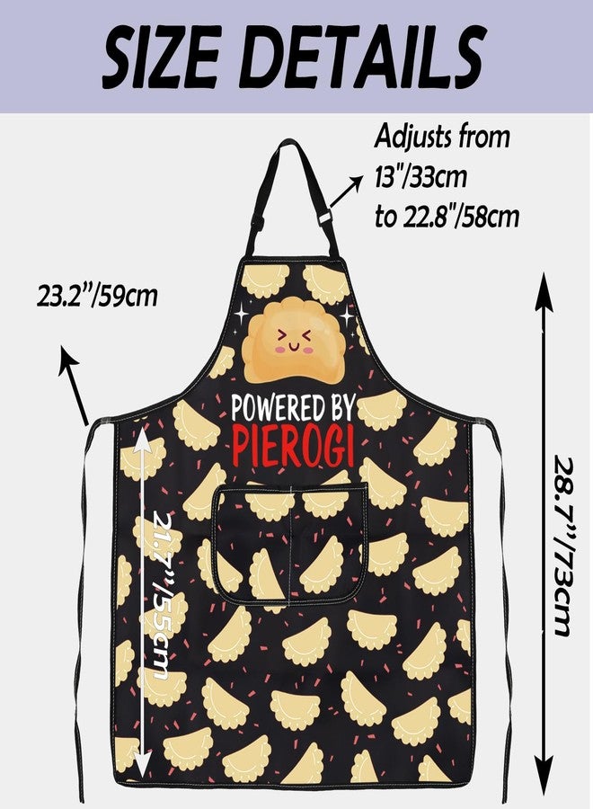 Gzrlyf Powered By Pierogi Apron Polish Dumplings Apron Polish Pierogi Gifts for Pierogi Lover Maker Cooking Kitchen Apron (PIEROGI apron) - Image 4