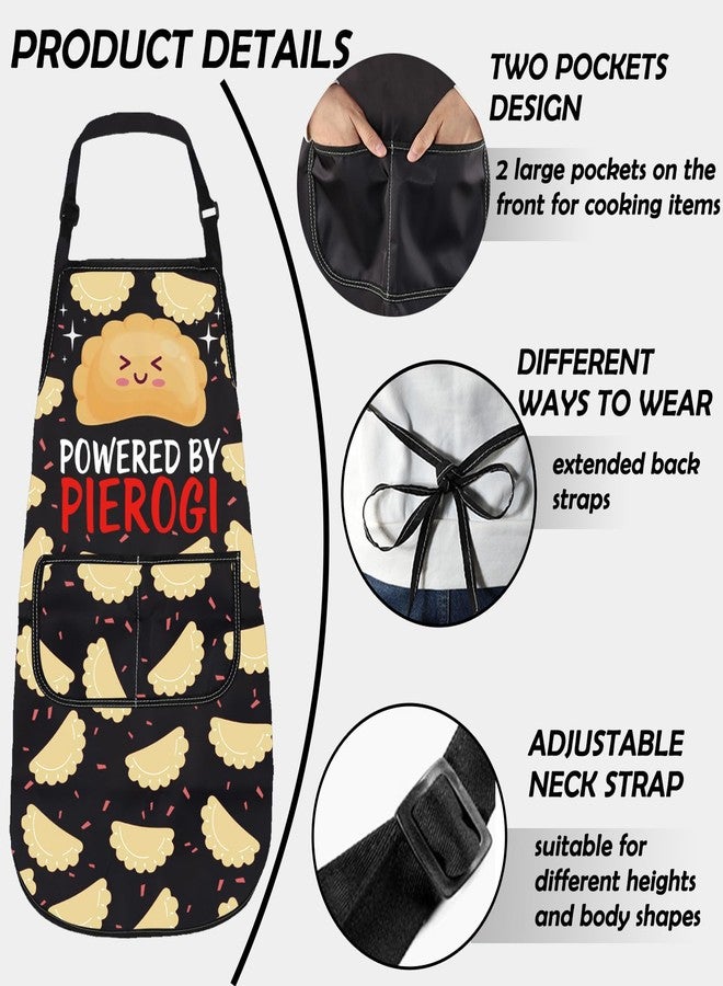 Gzrlyf Powered By Pierogi Apron Polish Dumplings Apron Polish Pierogi Gifts for Pierogi Lover Maker Cooking Kitchen Apron (PIEROGI apron) - Image 3