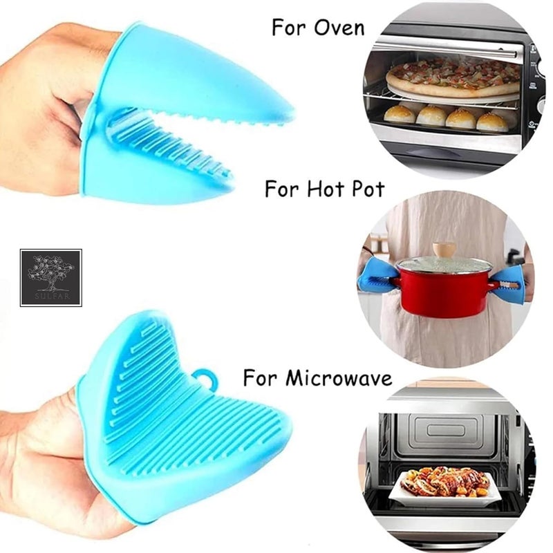 sulfar Sulfar Cooking Essentials Combo Includes Wire Round Roaster with Wooden Handle and Silicone Mini Oven Gloves Heat Resistant Durable Perfect for Kitchen Use  - Image 5