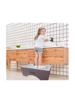 Shams Bath stool, bed ladder, and step stool for young and old children, rustic two-tier stool for use in the kitchen and bathroom  - Image 3