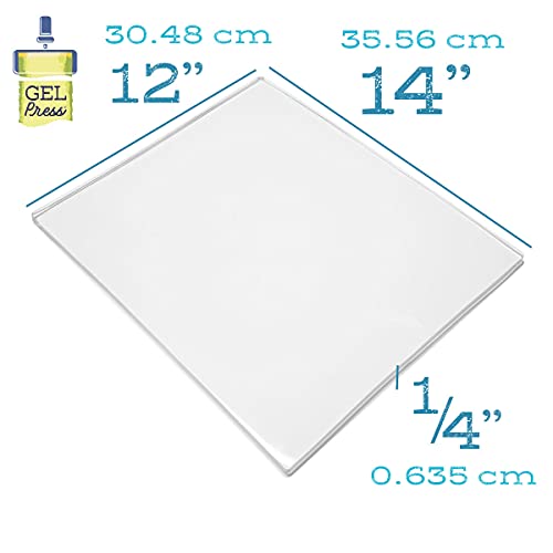 Gel Press Monoprinting Print Plate - 12” X 14” Gel Plate - Printmaking Supplies - Reusable Gel Printing Plate for Press Art for Card Making, Scrapbooking, Journaling, Arts and Crafts, Home Decor - Image 2