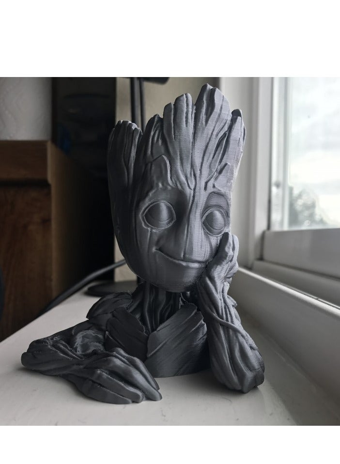 Guardians Of The Galaxy Groot Statue Decor Modern Decorative Piece For Living Room, Shelf, And Office - Made Of Solid Material