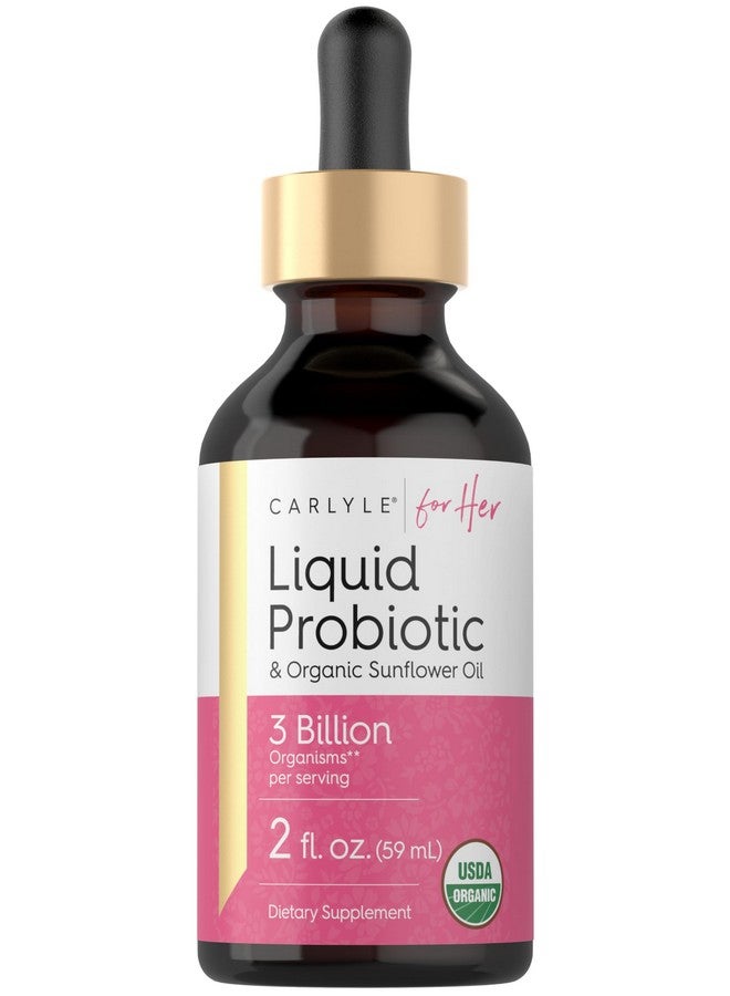 Carlyle Liquid Probiotic for Women | 2 fl oz | with Organic Sunflower Oil | 3 Billion Active Organisms | Dietary Supplement for Her - Image 1