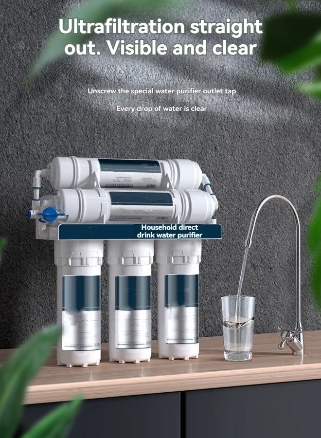 إم مياويان جهاز تنقية المياه المنزلي فائق الترشيح بستة مراحل، لا كهرباء، لا مياه صرف صحي، مرشح ومنقي مياه الصنبور في المطبخ. - Image 1