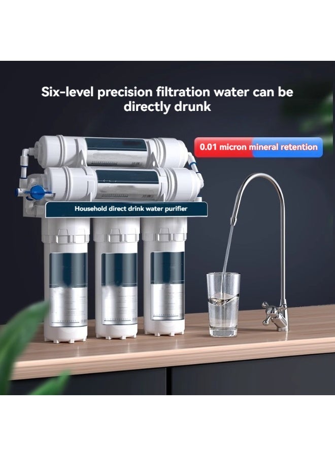 إم مياويان جهاز تنقية المياه المنزلي فائق الترشيح بستة مراحل، لا كهرباء، لا مياه صرف صحي، مرشح ومنقي مياه الصنبور في المطبخ. - Image 4
