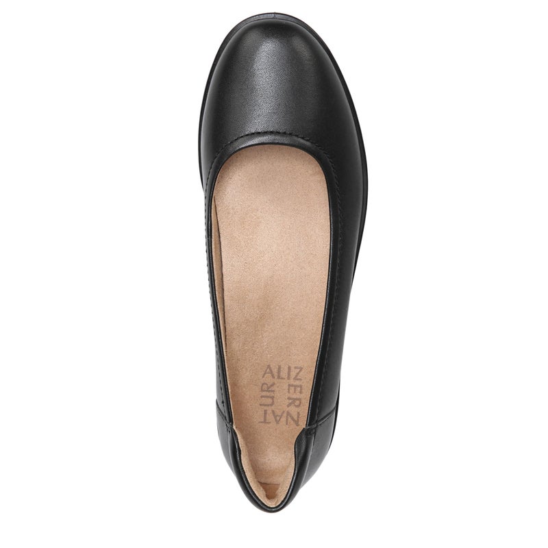 Naturalizer Womens Flexy Comfortable Slip On Round Toe Ballet Flats ,Black Leather,6 M US - Image 5