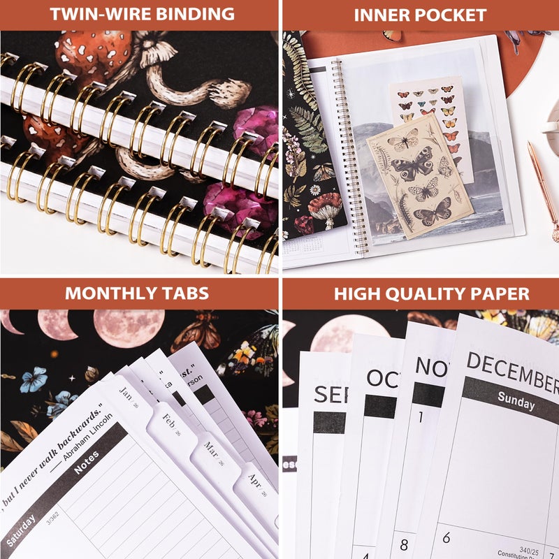Tersus 2026-2027 Monthly Planner - Monthly Planner, Jan 2026 - Dec 2027, 9" x 11", 24 Months Calendar 2026-2027, Tabs, Back Pocket, Suitable for School & Work - Image 5
