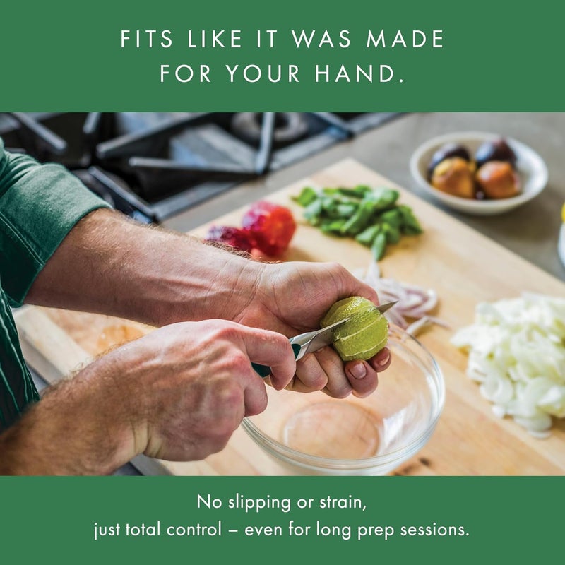 Misen 3.5" Paring Knife – Precision Kitchen Knife - High-Carbon Stainless Steel Blade – Ergonomic Handle for Peeling, Trimming, and Slicing – Lightweight, Versatile Tool for All Culinary Tasks - Green - Image 4