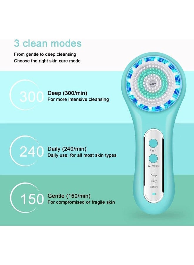 UMICKOO Face Scrubber Exfoliator,Facial Cleansing Brush Rechargeable IPX7 Waterproof with 5 Brush Heads,Electric Face Spin Brush for Exfoliating, Massaging and Deep Cleansing - Image 2