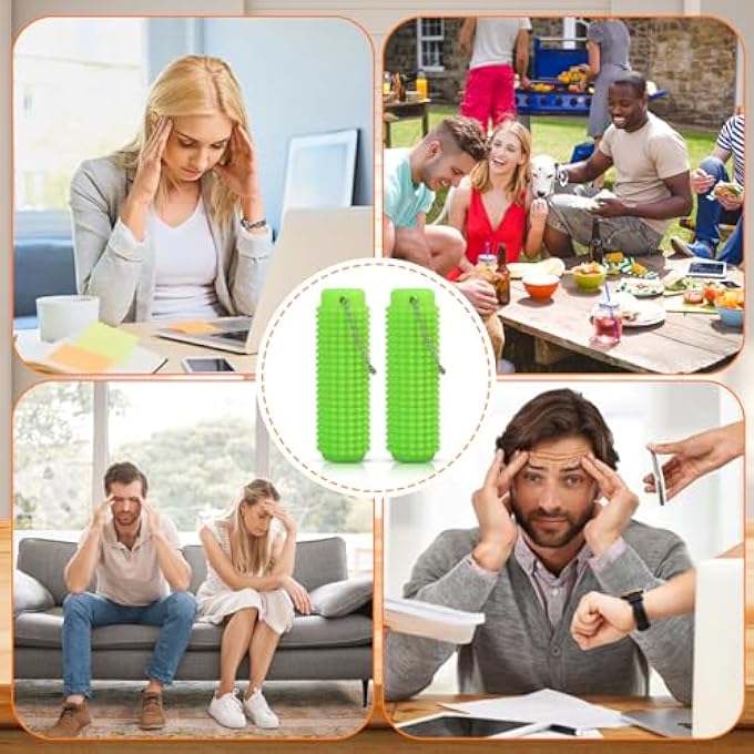 VUNDO Spiky Little Ouchies Adult Fidgets Toys Portable Anxiety Relief Pain Stim Keychain - 3D Printed Harder Plastic - Image 4