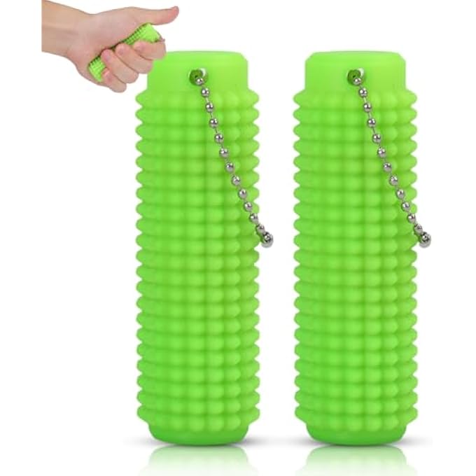 VUNDO Spiky Little Ouchies Adult Fidgets Toys Portable Anxiety Relief Pain Stim Keychain - 3D Printed Harder Plastic - Image 1