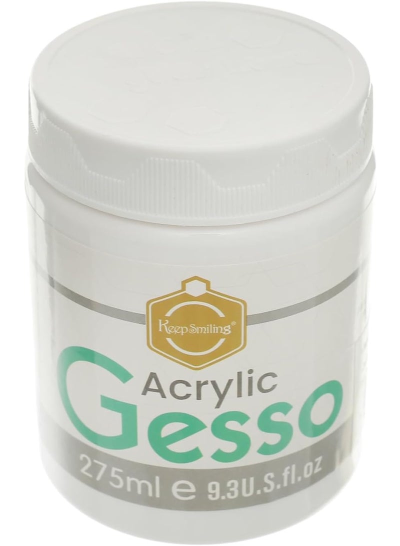 Keep Smiling White Gesso 275ml – Universal Acrylic Primer for Art Surfaces - Image 2