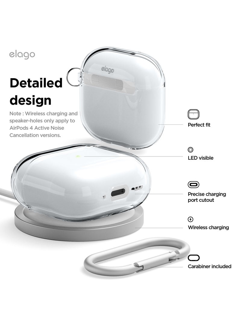 Elago - Clear Hang compatible with AirPods 4 case cover (2024) with Carabiner - Transparent - Image 1