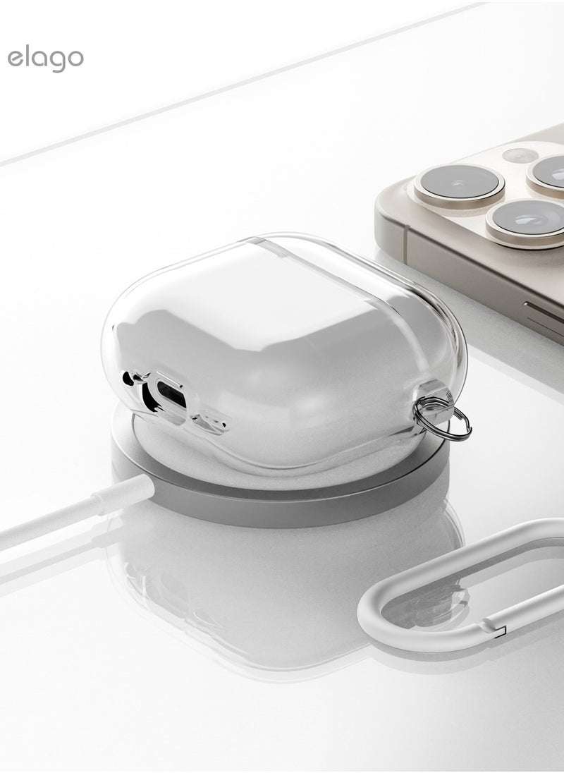 Elago - Clear Hang compatible with AirPods 4 case cover (2024) with Carabiner - Transparent - Image 1