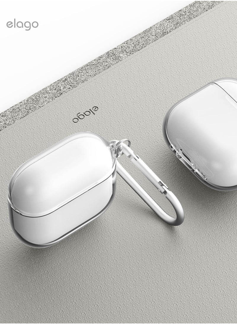 Elago - Clear Hang compatible with AirPods 4 case cover (2024) with Carabiner - Transparent - Image 1