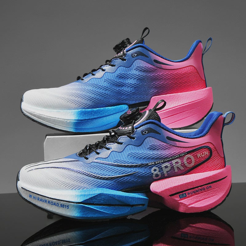 Rotating Button Running Shoes Parent-Child Red Rabbit 8PRO Carbon Plate Real Explosive Soft Bottom sneaker Super Light Torre Shoes for Boys Electric light