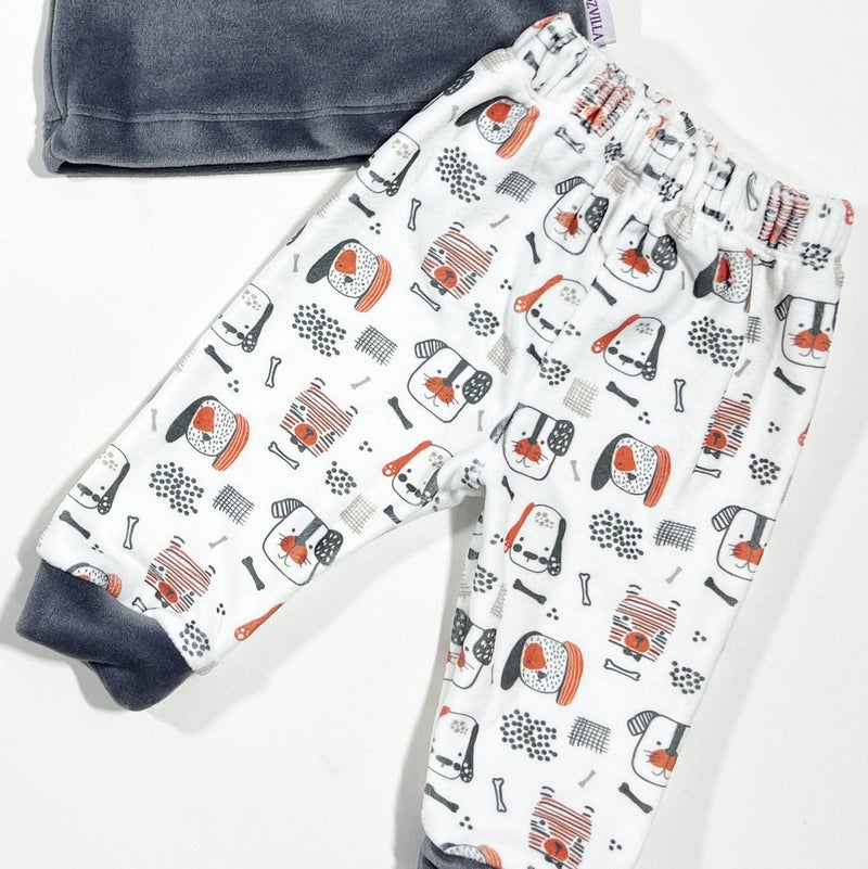 Kidzvilla Newborn Velvet Pajama Set 9788 - Image 2