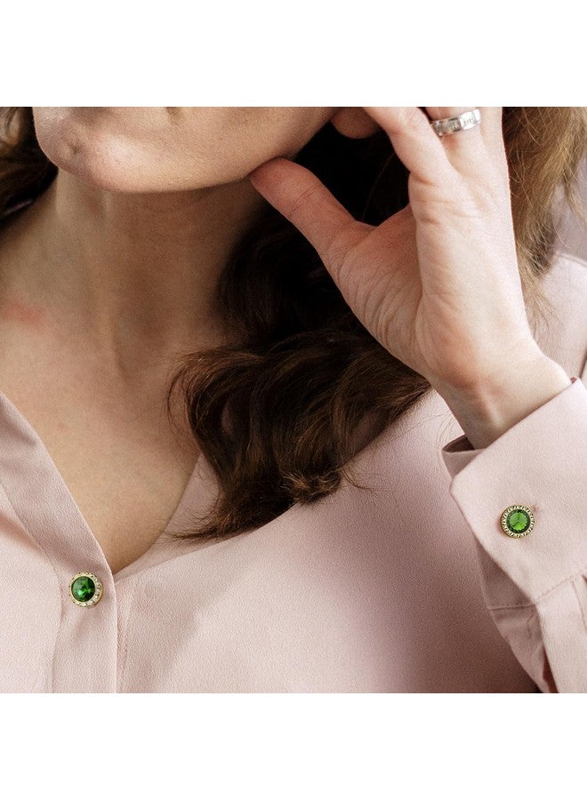 هاوسن أزرار أكمام على شكل حجر الميلاد للرجال، قميص رسمي لامع من الذهب عيار 18 قيراطًا وإكسسوارات قميص سهرة، هدايا عيد الميلاد والكريسماس وحفلات الزفاف - Image 3