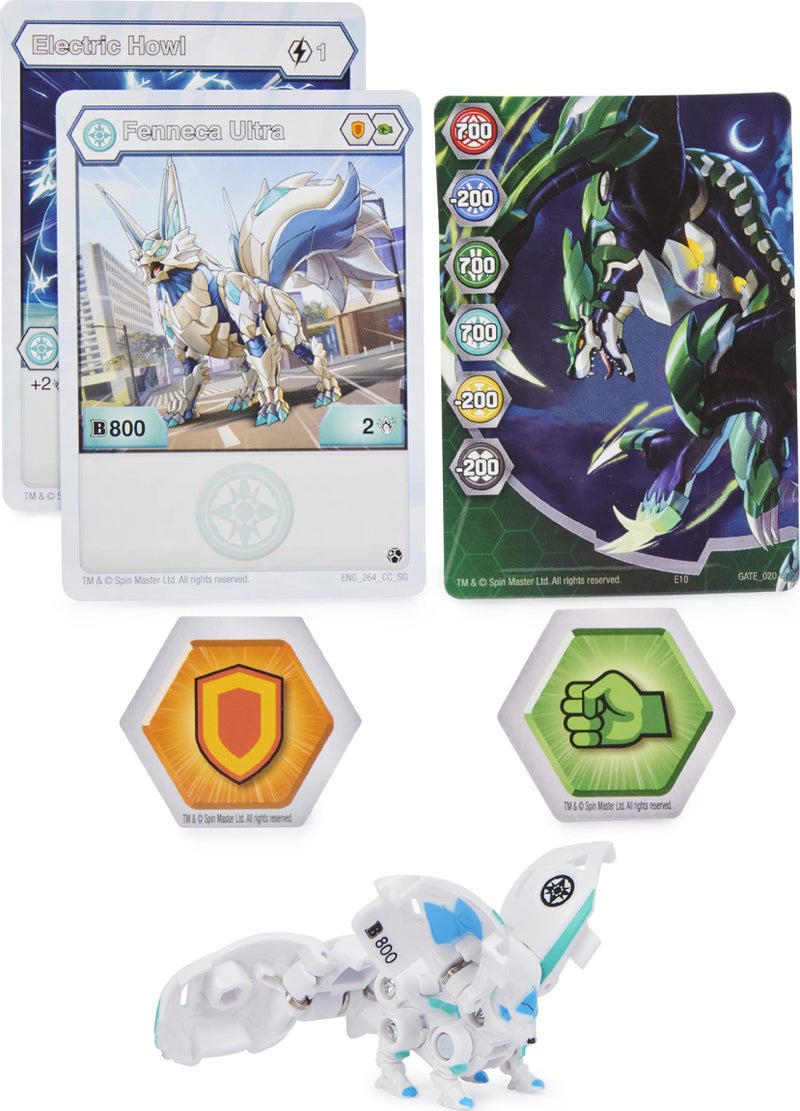 Bakugan Ultra Fenneca 3inch Tall Geogan Rising Collectible Action Figure and Trading Card - Image 3