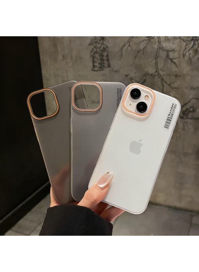 Gurrs Apple Iphone 15 Case Full Coverage Ultra-thin Matte Semi-transparent Anti-drop Hard Shell Minimalist Stylish Color Block Foggy Night Black - Image 2