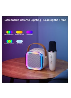 DIGI CORE Mini Karaoke Machine Portable Speaker Bluetooth Karaoke Speaker With Dual Wireless Mic For Kids And Adults Mini Wireless Speaker With Light For Indoor And Outdoor Party And Birthday Bluetooth Speaker  - Image 2