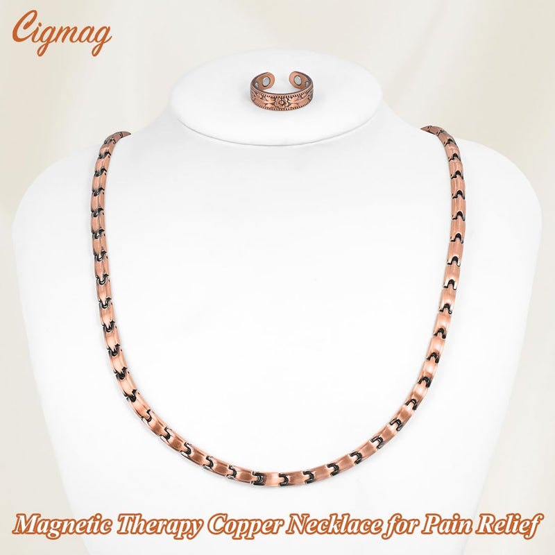 Cigmag Copper Necklace for Women, with 99% Solid Pure Ring Ultra Strength Magnets, Adjustable New Slim and Lightweight - Image 5