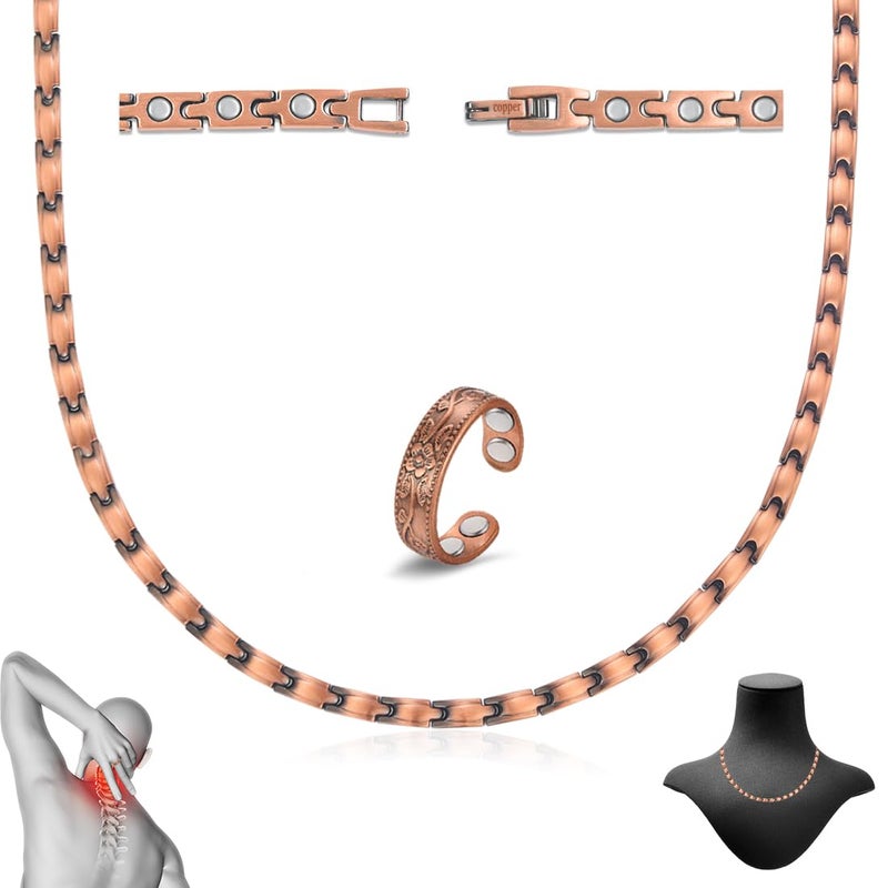 Cigmag Copper Necklace for Women, with 99% Solid Pure Ring Ultra Strength Magnets, Adjustable New Slim and Lightweight - Image 1