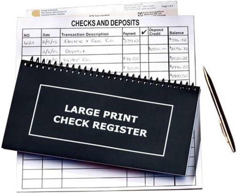 MaxiAids The Giant Print Check Register - Image 1