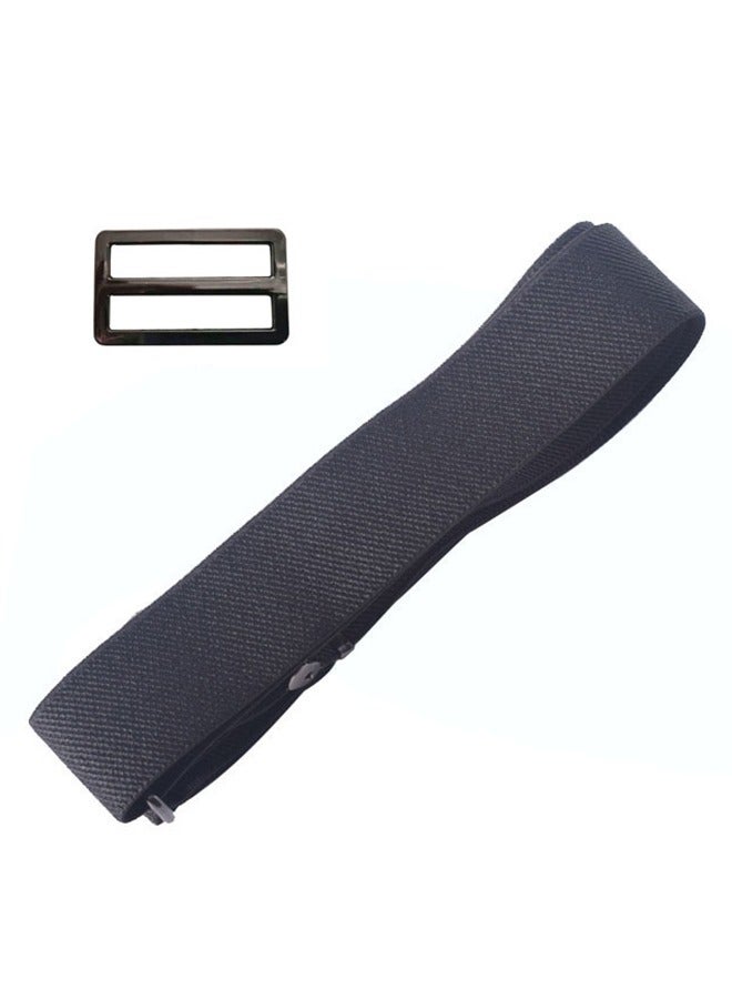 Buckleless Elastic Invisible Belt For Men And Women | Invisible Elastic Belt For Jeans With Buckle | Invisible Seamless Elastic Belt For Lazy Pants | Elastic Waist Belt For Jeans, Black, Unisex  - Image 2