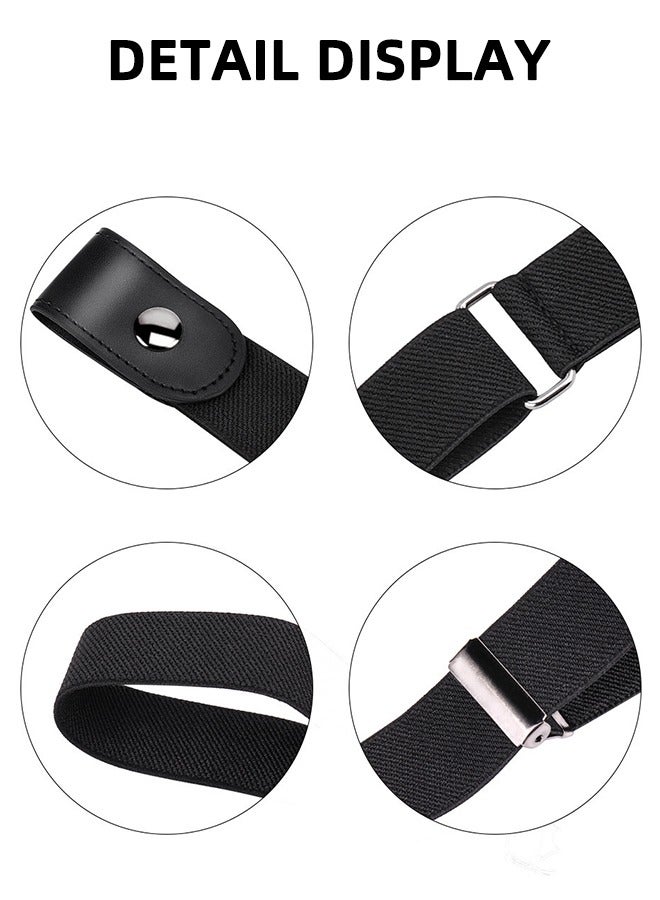 Buckleless Elastic Invisible Belt For Men And Women | Invisible Elastic Belt For Jeans With Buckle | Invisible Seamless Elastic Belt For Lazy Pants | Elastic Waist Belt For Jeans, Black, Unisex  - Image 4