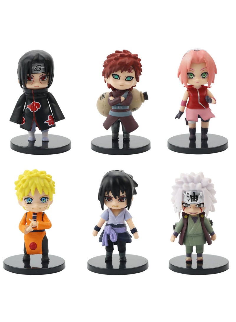 12 pc Mini NARUTO Figure Sasuke Kakashi Itachi Gaara Jiraiya Q Verison Figurine 7-8cm Wholesale PVC Model Toys - Image 2