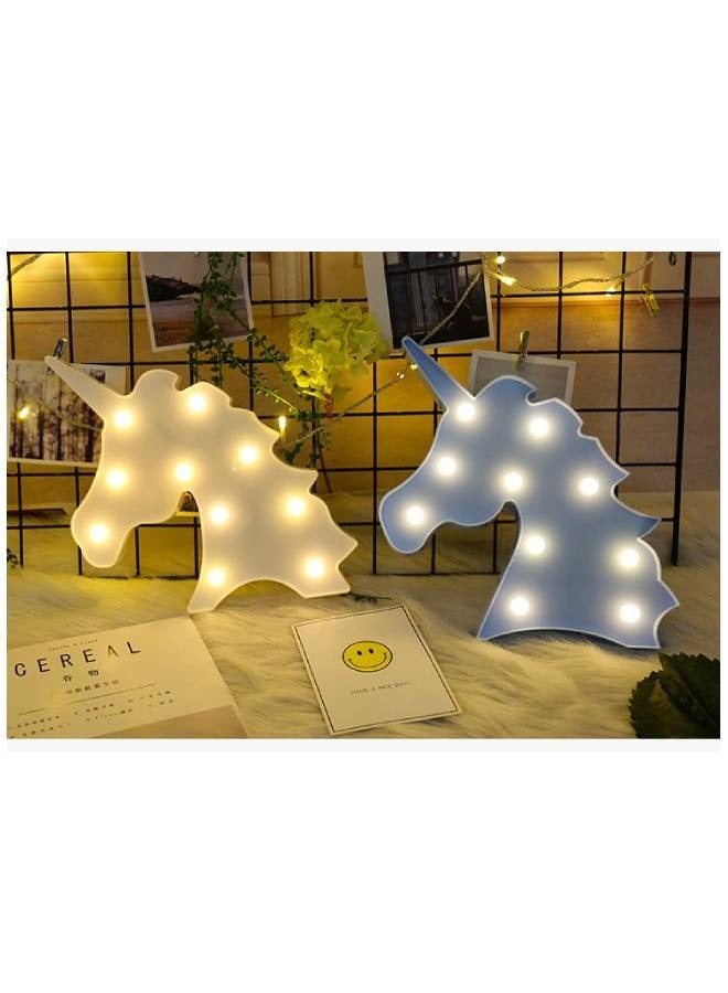 رافين LED على شكل يونيكورن LED ضوء الجدول مصباح أبيض الحصان الديكور السرير مصباح الجدول الديكور الخفيفة - Image 4