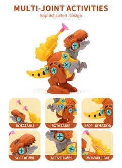 GROIC Take Apart Dinosaur Toys for Kids - Dino Building Toy Set Electric Drill - STEM Educational Construction Building Toy Gifts for Kids  - Image 2