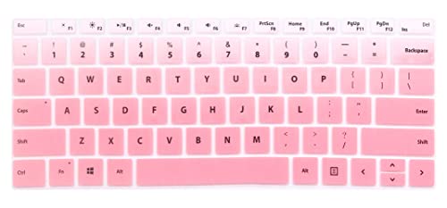 UHamn Silicone Keyboard Protective Skin Cover Compatible with 2019 Microsoft Surface Pro 7, 2016-2018 Surface Pro 4 / Pro 5 / Pro 6 (Pink Ombre) - Image 2