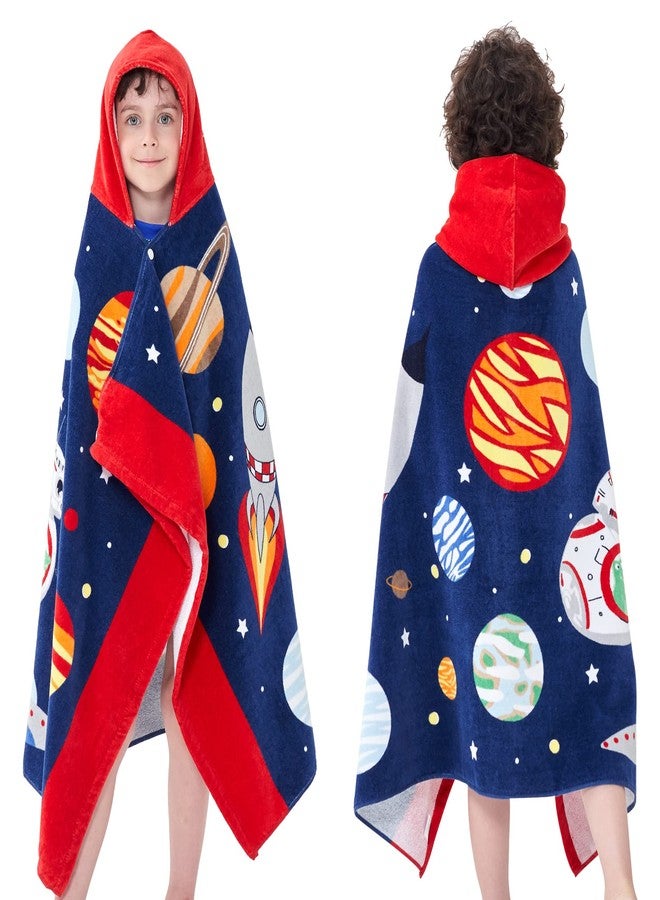 Bavilk Kids Bath Towels, Kids Towel Girls Boys Hooded Beach,Bathroom,Pool Swim Towels 30 × 50 INCH Large Size Ultra Absorbent Cute Cartoon Animal Full Vitality 100% Cotton Wearable Wrap for Child - Image 1