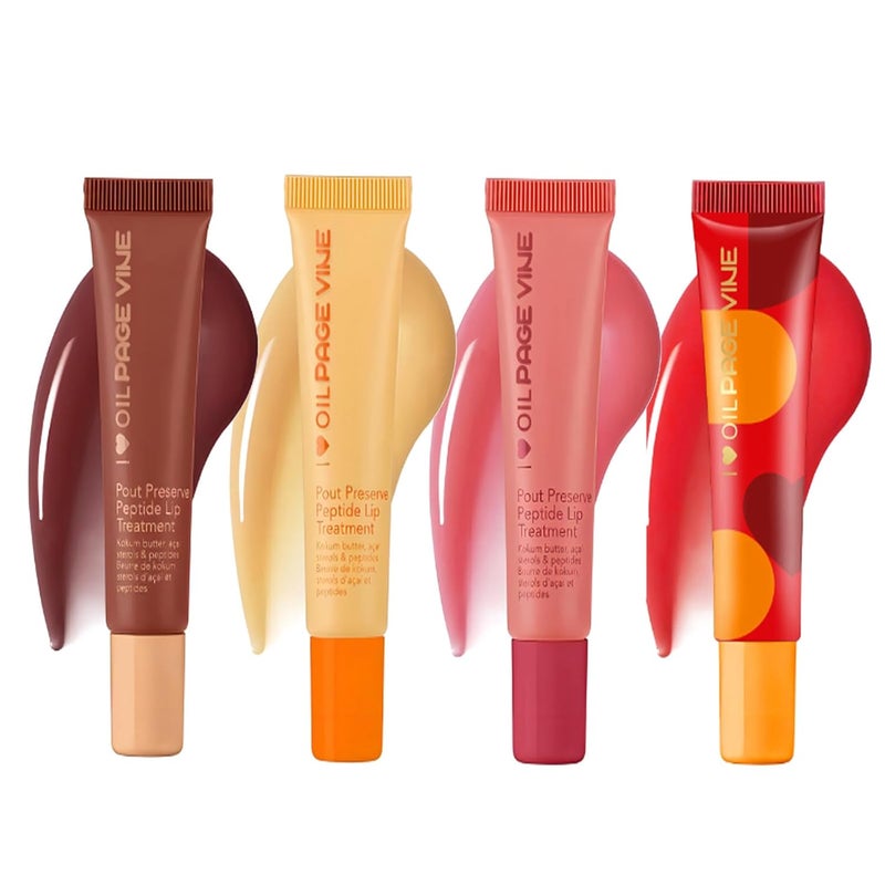 4 Pack Lip Gloss Set of Lip Gels Tinted Lip Balm to Deepen  Enhance Moisturizing Jelly Lip Gloss  Everyday Lip Makeup  MultiPurpose Lip Oil with Lipspecific Peptides