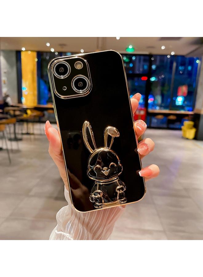 اس-توب جراب لهاتف iPhone 15 Plus مع حامل أرنب مطلي - Image 1