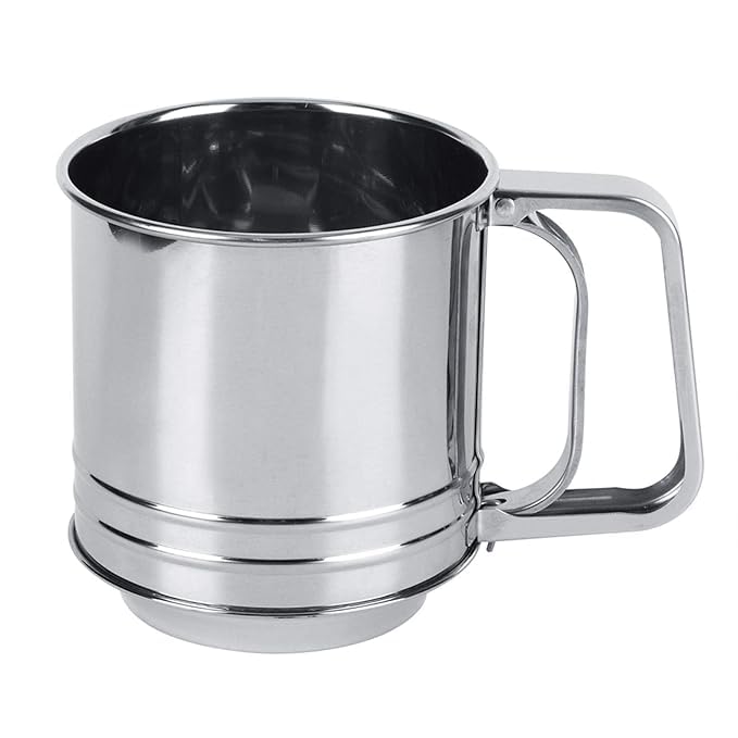 Kevra online Kevra online Flour Sifter Baking Flour Sifter Premium Stainless Steel Flour Sifter Flour Strainer for Home Kitchen for Bakery - Image 1