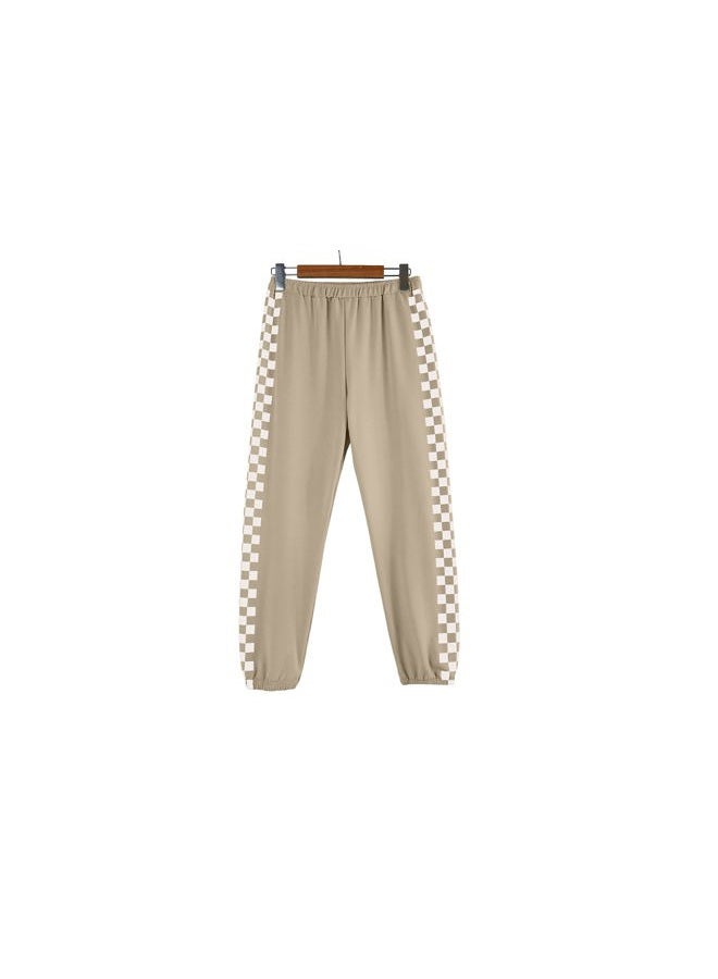 Meikulo Crop Tops for Teen Girls Hoodies Two Piece Outfits Tracksuit Activewear Kids Cute Long Sleeve Sweatshirts Sweatpants Beige, 13-14 Years - Image 4